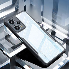 Silikon Schutzhülle Ultra Dünn Tasche Durchsichtig Transparent T04 für Xiaomi Poco F5 5G Schwarz