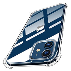 Silikon Schutzhülle Ultra Dünn Tasche Durchsichtig Transparent T05 für Apple iPhone 12 Klar