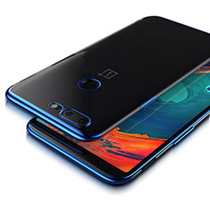 Silikon Schutzhülle Ultra Dünn Tasche Durchsichtig Transparent T05 für OnePlus 5T A5010 Blau
