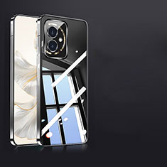 Silikon Schutzhülle Ultra Dünn Tasche Durchsichtig Transparent T06 für Huawei Honor 100 5G Schwarz
