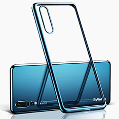 Silikon Schutzhülle Ultra Dünn Tasche Durchsichtig Transparent T06 für Huawei P20 Pro Blau