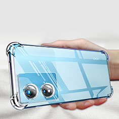 Silikon Schutzhülle Ultra Dünn Tasche Durchsichtig Transparent T06 für Oppo A58x 5G Klar