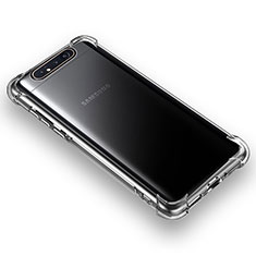 Silikon Schutzhülle Ultra Dünn Tasche Durchsichtig Transparent T06 für Samsung Galaxy A80 Klar