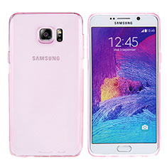 Silikon Schutzhülle Ultra Dünn Tasche Durchsichtig Transparent T06 für Samsung Galaxy Note 5 N9200 N920 N920F Rosa