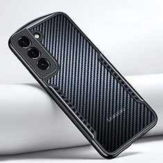 Silikon Schutzhülle Ultra Dünn Tasche Durchsichtig Transparent T06 für Samsung Galaxy S21 5G Schwarz