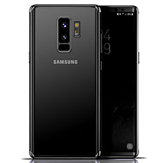 Silikon Schutzhülle Ultra Dünn Tasche Durchsichtig Transparent T06 für Samsung Galaxy S9 Plus Schwarz
