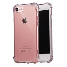 Silikon Schutzhülle Ultra Dünn Tasche Durchsichtig Transparent T07 für Apple iPhone 7 Grau