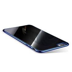 Silikon Schutzhülle Ultra Dünn Tasche Durchsichtig Transparent T08 für Apple iPhone 6 Plus Blau