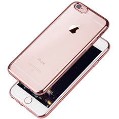 Silikon Schutzhülle Ultra Dünn Tasche Durchsichtig Transparent T08 für Apple iPhone 6 Rosegold