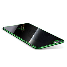 Silikon Schutzhülle Ultra Dünn Tasche Durchsichtig Transparent T08 für Apple iPhone 6S Plus Grün