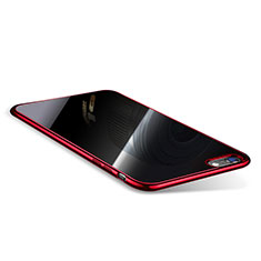 Silikon Schutzhülle Ultra Dünn Tasche Durchsichtig Transparent T08 für Apple iPhone 6S Plus Rot