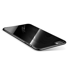 Silikon Schutzhülle Ultra Dünn Tasche Durchsichtig Transparent T08 für Apple iPhone 6S Plus Schwarz