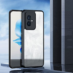 Silikon Schutzhülle Ultra Dünn Tasche Durchsichtig Transparent T08 für Huawei Honor 100 5G Schwarz