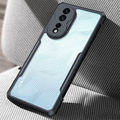 Silikon Schutzhülle Ultra Dünn Tasche Durchsichtig Transparent T08 für Huawei Honor 80 5G Schwarz