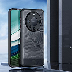 Silikon Schutzhülle Ultra Dünn Tasche Durchsichtig Transparent T08 für Huawei Mate 60 Pro+ Plus Schwarz