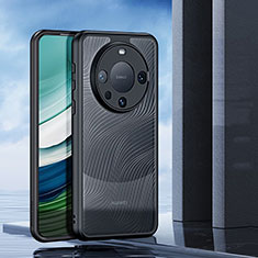 Silikon Schutzhülle Ultra Dünn Tasche Durchsichtig Transparent T08 für Huawei Mate 60 Schwarz