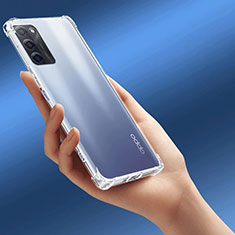 Silikon Schutzhülle Ultra Dünn Tasche Durchsichtig Transparent T08 für Oppo A55 5G Klar