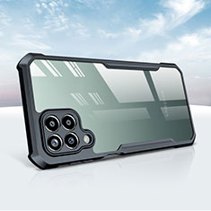 Silikon Schutzhülle Ultra Dünn Tasche Durchsichtig Transparent T08 für Samsung Galaxy A12 Nacho Schwarz