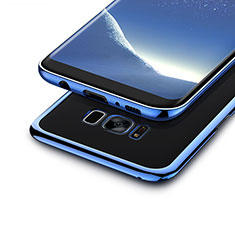 Silikon Schutzhülle Ultra Dünn Tasche Durchsichtig Transparent T08 für Samsung Galaxy S8 Plus Blau