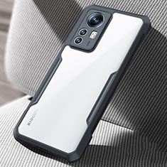 Silikon Schutzhülle Ultra Dünn Tasche Durchsichtig Transparent T08 für Xiaomi Mi 12 5G Schwarz