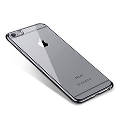 Silikon Schutzhülle Ultra Dünn Tasche Durchsichtig Transparent T09 für Apple iPhone 6 Plus Schwarz