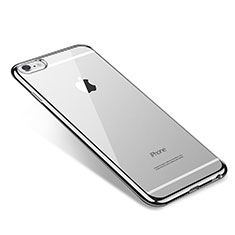 Silikon Schutzhülle Ultra Dünn Tasche Durchsichtig Transparent T09 für Apple iPhone 6S Plus Silber