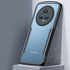 Silikon Schutzhülle Ultra Dünn Tasche Durchsichtig Transparent T09 für Huawei Honor Magic5 5G Schwarz