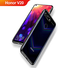 Silikon Schutzhülle Ultra Dünn Tasche Durchsichtig Transparent T09 für Huawei Honor View 20 Schwarz