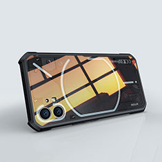 Silikon Schutzhülle Ultra Dünn Tasche Durchsichtig Transparent T09 für Nothing Phone 1 Schwarz