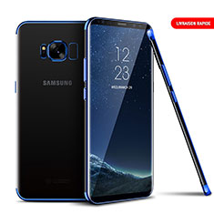 Silikon Schutzhülle Ultra Dünn Tasche Durchsichtig Transparent T09 für Samsung Galaxy S8 Plus Blau