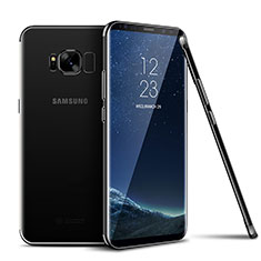 Silikon Schutzhülle Ultra Dünn Tasche Durchsichtig Transparent T09 für Samsung Galaxy S8 Schwarz