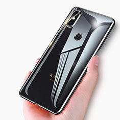 Silikon Schutzhülle Ultra Dünn Tasche Durchsichtig Transparent T09 für Xiaomi Mi Mix 3 Schwarz