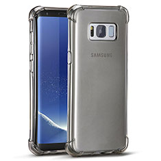 Silikon Schutzhülle Ultra Dünn Tasche Durchsichtig Transparent T11 für Samsung Galaxy S8 Grau