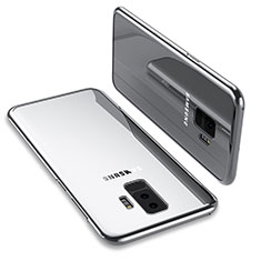 Silikon Schutzhülle Ultra Dünn Tasche Durchsichtig Transparent T12 für Samsung Galaxy S9 Plus Silber