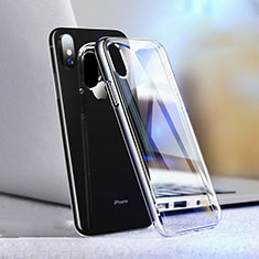 Silikon Schutzhülle Ultra Dünn Tasche Durchsichtig Transparent T15 für Apple iPhone Xs Klar