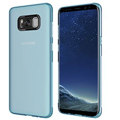 Silikon Schutzhülle Ultra Dünn Tasche Durchsichtig Transparent T15 für Samsung Galaxy S8 Blau