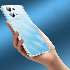 Silikon Schutzhülle Ultra Dünn Tasche Durchsichtig Transparent T17 für Oppo Reno9 5G Klar