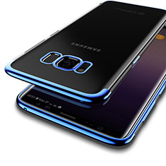 Silikon Schutzhülle Ultra Dünn Tasche Durchsichtig Transparent T18 für Samsung Galaxy S8 Blau