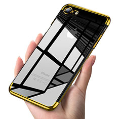 Silikon Schutzhülle Ultra Dünn Tasche Durchsichtig Transparent T19 für Apple iPhone 8 Gold