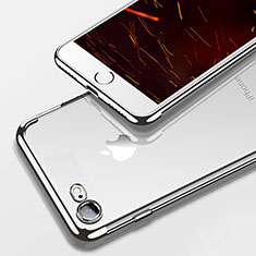 Silikon Schutzhülle Ultra Dünn Tasche Durchsichtig Transparent T19 für Apple iPhone SE (2020) Silber