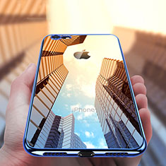 Silikon Schutzhülle Ultra Dünn Tasche Durchsichtig Transparent T21 für Apple iPhone SE3 (2022) Blau