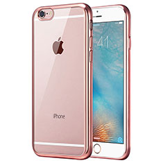 Silikon Schutzhülle Ultra Dünn Tasche Durchsichtig Transparent T21 für Apple iPhone SE3 (2022) Rosegold
