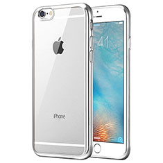Silikon Schutzhülle Ultra Dünn Tasche Durchsichtig Transparent T21 für Apple iPhone SE3 (2022) Silber