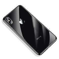 Silikon Schutzhülle Ultra Dünn Tasche Durchsichtig Transparent V03 für Apple iPhone Xs Max Schwarz