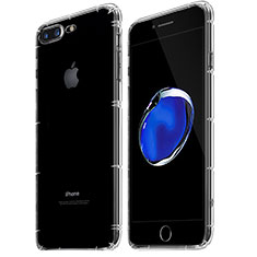 Silikon Schutzhülle Ultra Dünn Tasche Durchsichtig Transparent Z07 für Apple iPhone 8 Plus Klar
