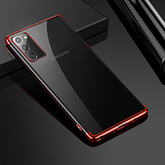 Silikon Schutzhülle Ultra Dünn Tasche Flexible Hülle Durchsichtig Transparent N03 für Samsung Galaxy Note 20 5G Rot