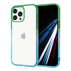 Silikon Schutzhülle Ultra Dünn Tasche Flexible Hülle Durchsichtig Transparent YJ1 für Apple iPhone 12 Pro Plusfarbig