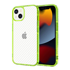 Silikon Schutzhülle Ultra Dünn Tasche Flexible Hülle Durchsichtig Transparent YJ1 für Apple iPhone 13 Grün