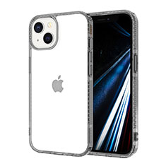 Silikon Schutzhülle Ultra Dünn Tasche Flexible Hülle Durchsichtig Transparent YJ2 für Apple iPhone 13 Schwarz