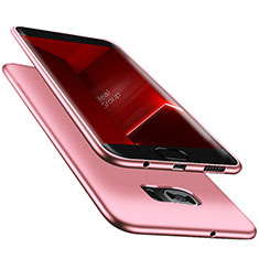 Silikon Schutzhülle Ultra Dünn Tasche R06 für Samsung Galaxy S7 Edge G935F Rosa
